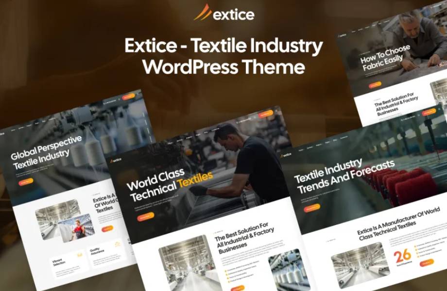 Extice - Textile Industry WordPress Theme