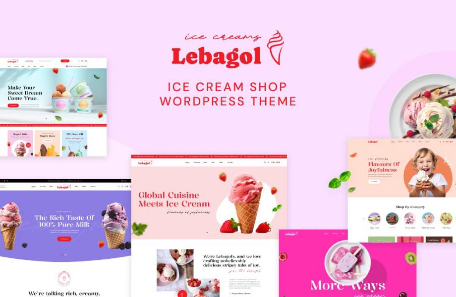 Lebagol - Ice Cream Shop WordPress Theme