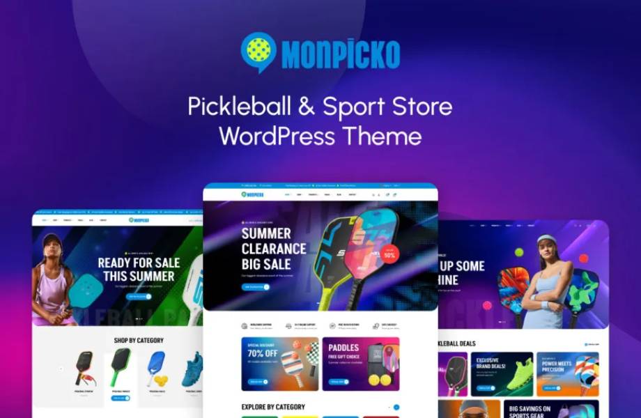 Monpicko - Pickleball Sport Store WordPress Theme