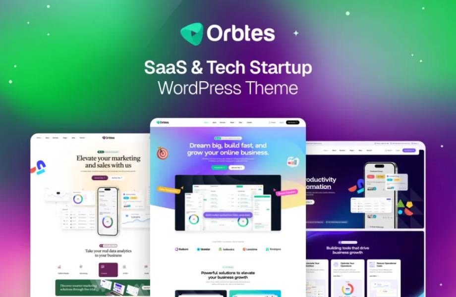 Orbtes - SaaS & Tech Startup WordPress Theme