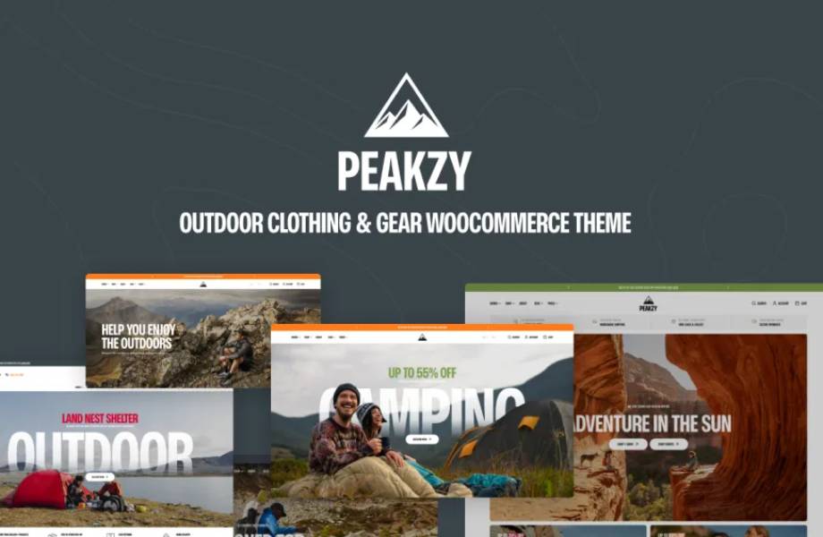 Peakzy – Outdoor Clothing & Gear WooCommerce Theme