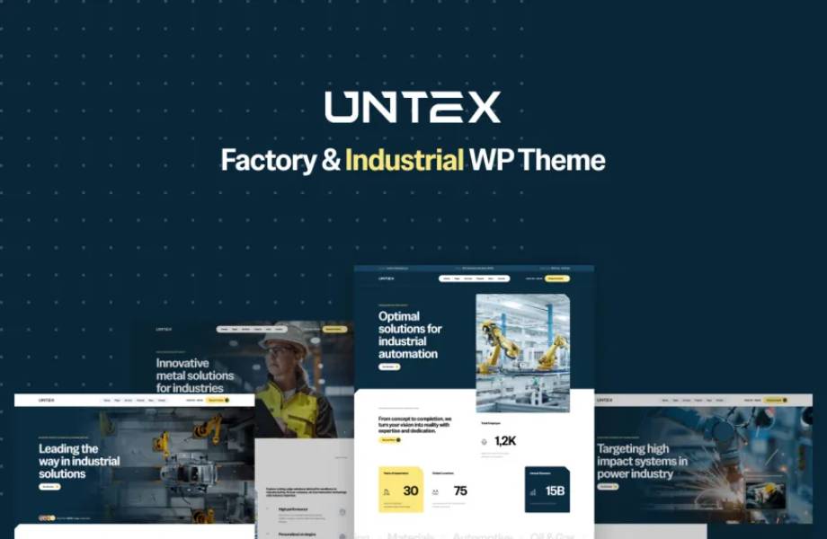 Untex - Factory & Industrial WordPress Theme