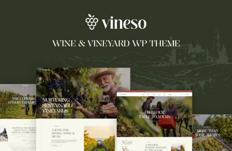Vineso – Wine & Vineyard WordPress Theme
