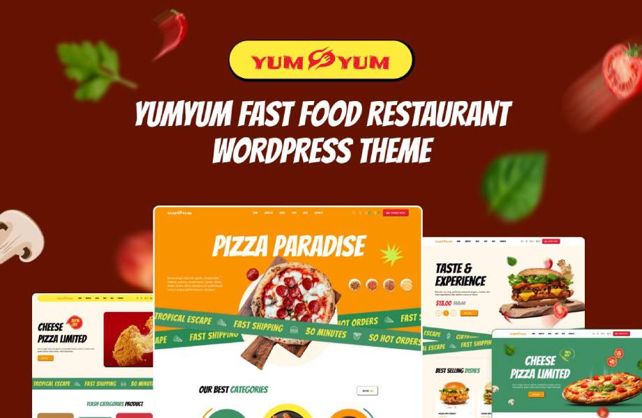 Yumyum - Fast Food Restaurant WordPress Theme